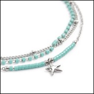 Bracciale con stella marina e bracciale con turchese