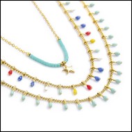 Collane penenti smaltati e collana stella marina