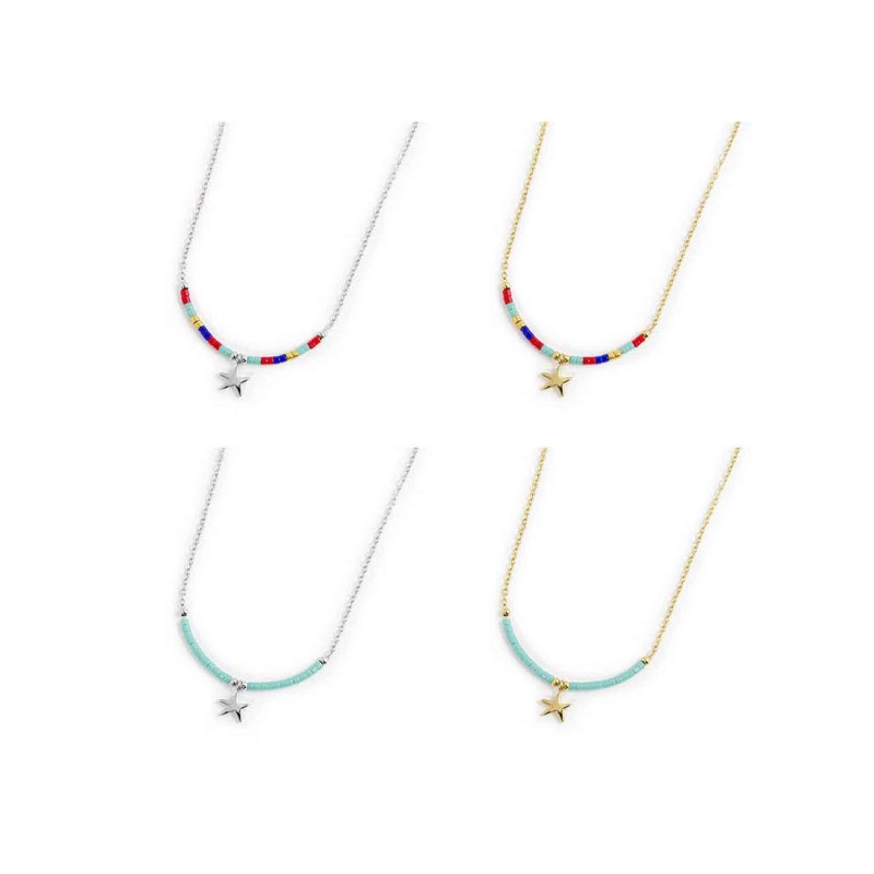 Collane penenti smaltati e collana stella marina