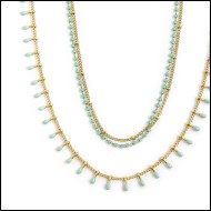 Collana pendenti turchesi e collana miyuki turchesi