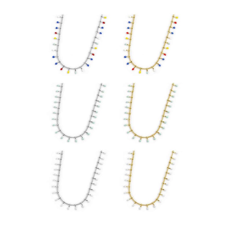 Collana snake e collana pendenti smaltati