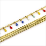 Collana snake e collana pendenti smaltati