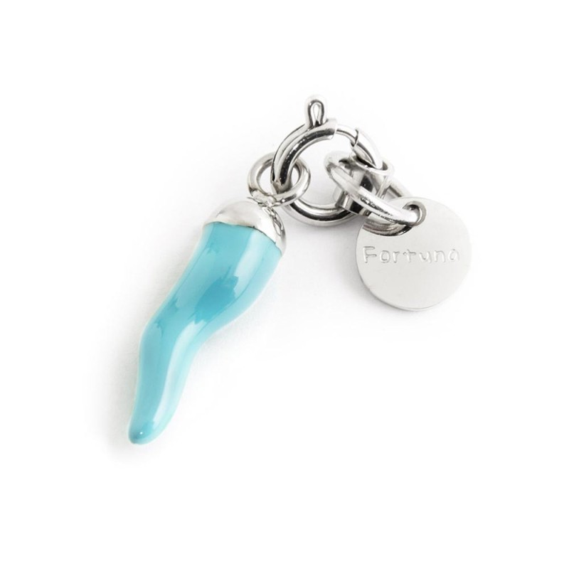 Cavigliera rondelle madreperla e charm corno