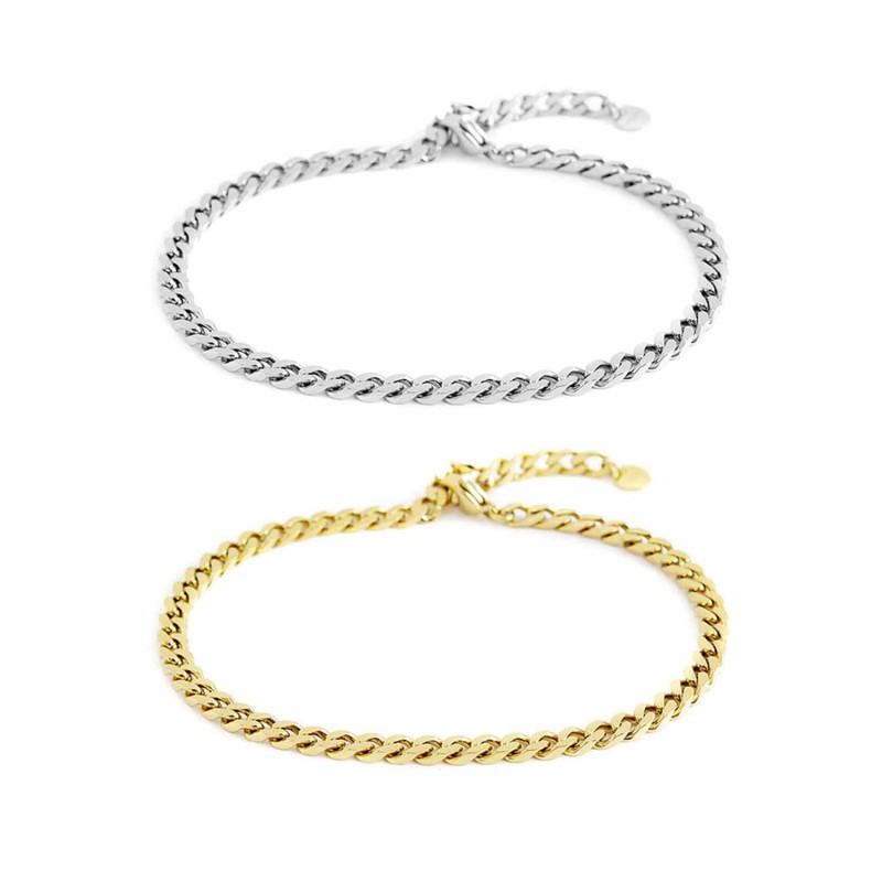 Cavigliera rondelle madreperla e cavigliera catena grumetta