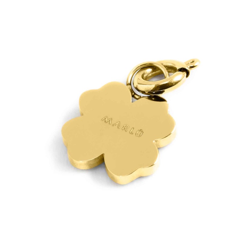 Cavigliera perle di fiume e charm quadrifoglio