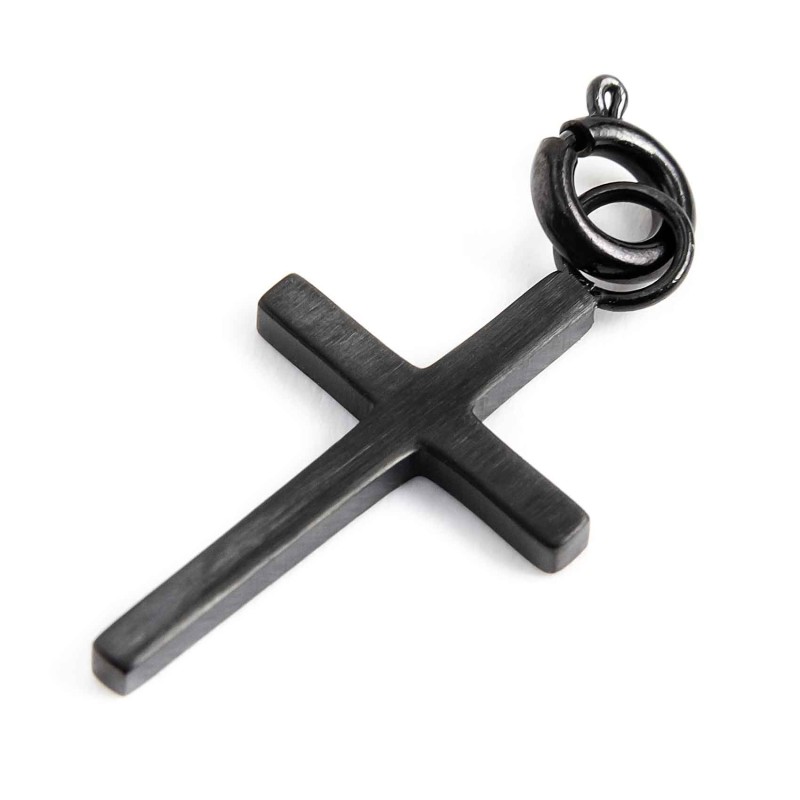 Charm croce satinata