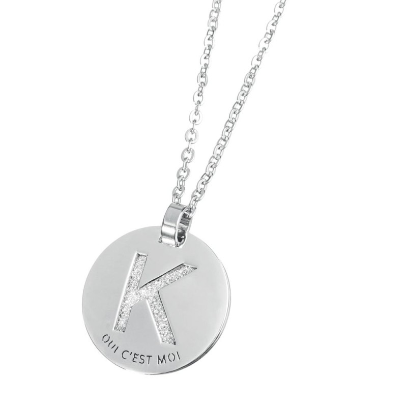 Collana con lettera cristalli