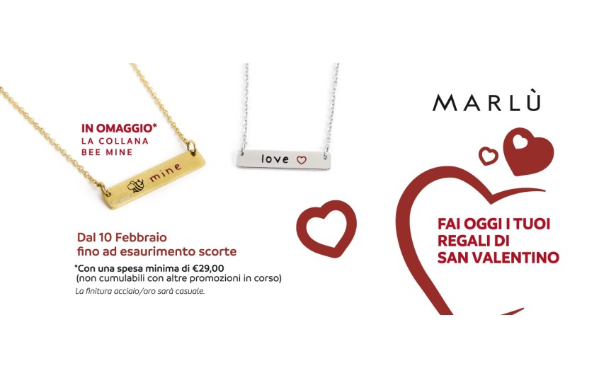 Promozione di San Valentino in tutti gli Store MarlÃ¹
